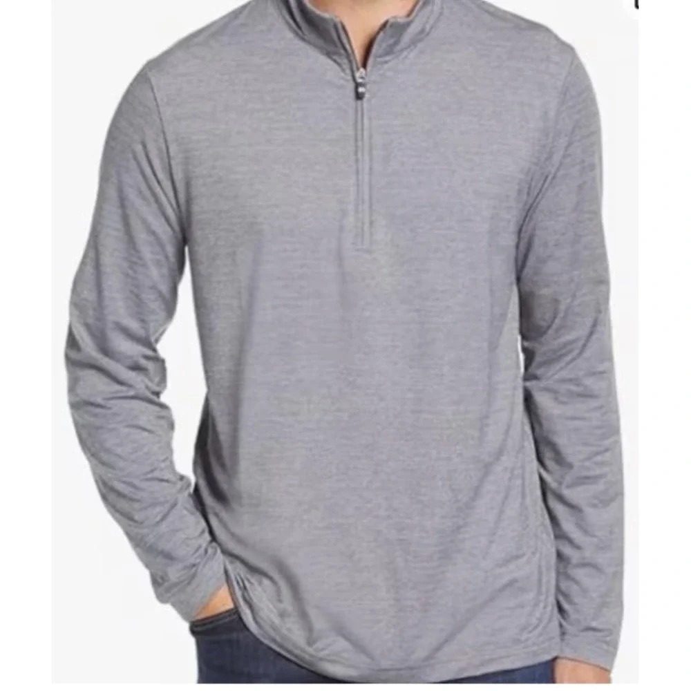 TravisMathew Havasu 2.0 Quarter Zip Mens Size M Sleet Grey New With Tags